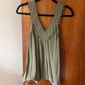 Olive green tank top
